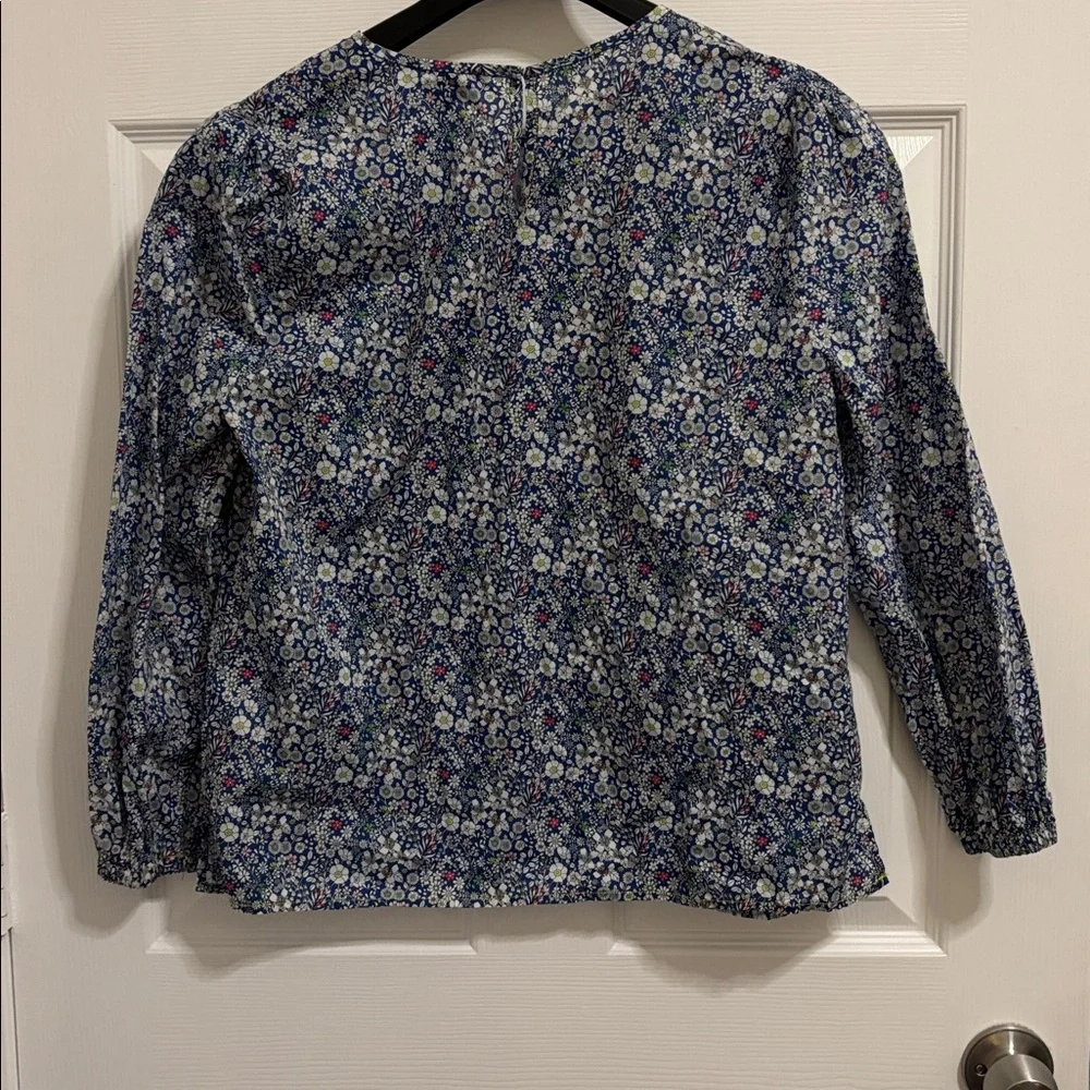 J. Crew Blue Floral Liberty Fabric Blouse - Picture 4 of 4